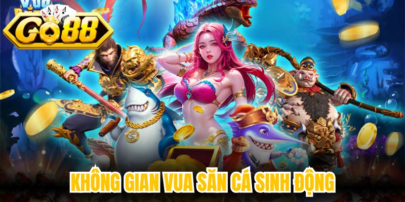 Không gian Vua săn cá sinh động