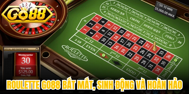 Roulette Go88 bắt mắt, sinh động và hoàn hảo